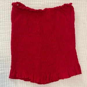 Red crop top